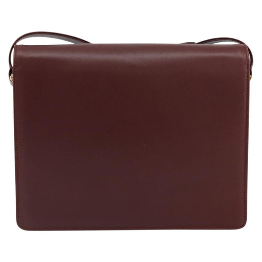 cartier Must de Cartier Shoulder Bag Leather, BURGUNDY, LEATHER, Shoulder bag