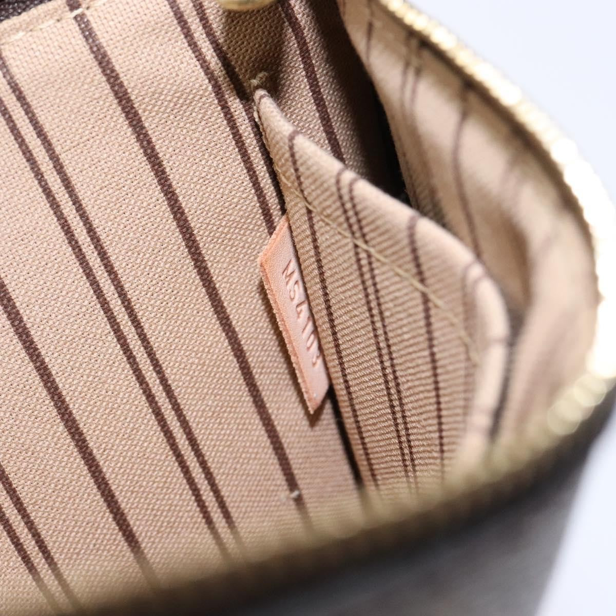 Louis Vuitton Neverfull Pochette Monogram Canvas, BROWN, CANVAS, Tote bag