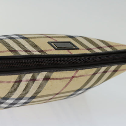 Burberry Nova check Pochette Canvas, BEIGE, CANVAS, Clutche & pouche