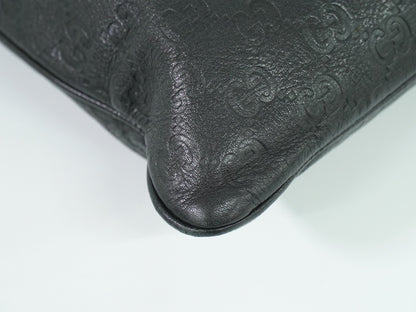 Gucci Crossbody Bag Guccissima Leather, BLACK, LEATHER, Shoulder bag