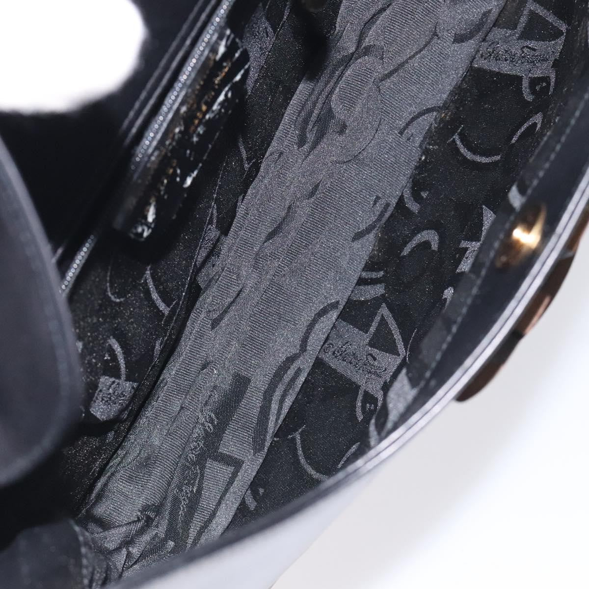 Salvatore Ferragamo Vintage Shoulder Bag Leather, BLACK, LEATHER, Shoulder bag