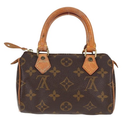 Louis Vuitton Speedy Mini HL Handbag Monogram Canvas, BROWN, CANVAS, Handbag