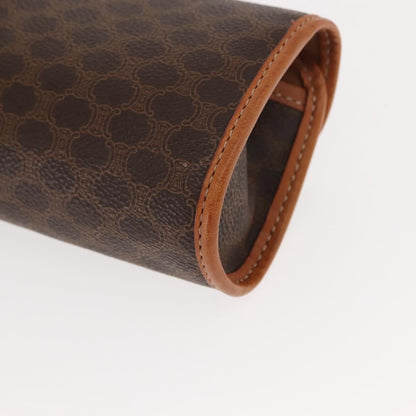 Celine Macadam Pochette Canvas and Leather, BROWN, CANVAS, Clutche & pouche