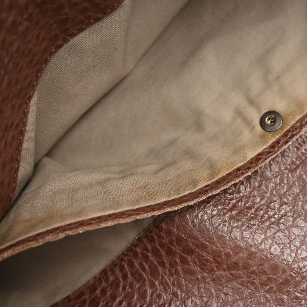 Bottega Veneta Vintage Shoulder Bag Intrecciato Leather, BROWN, LEATHER, Shoulder bag