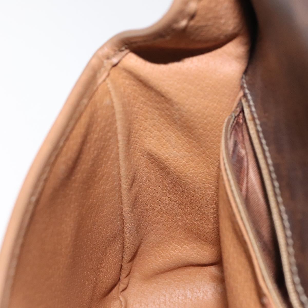 Celine Macadam Shoulder Bag PVC Leather, BROWN, CANVAS, Shoulder bag