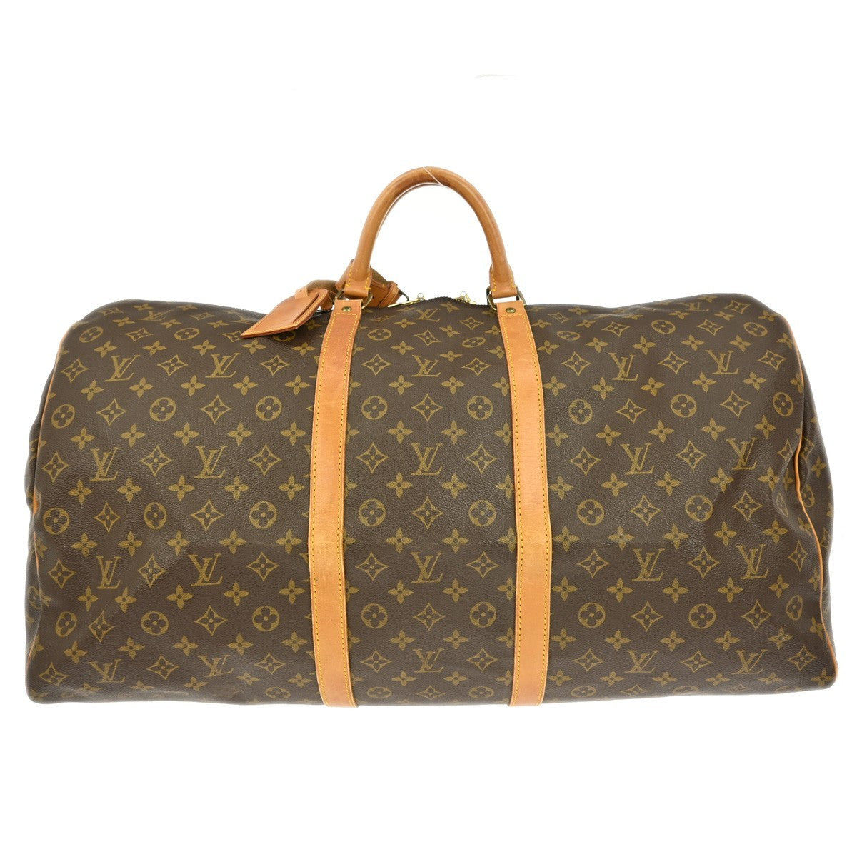 Louis Vuitton Keepall Bag Monogram Canvas, BROWN, CANVAS, Travel bag