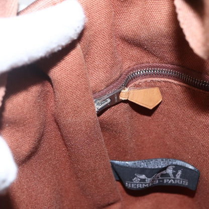 Hermes Saxo Handbag Toile, BEIGE, CANVAS, Handbag