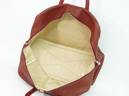 Hermes Victoria Travel Bag Leather, RED, LEATHER, Travel bag