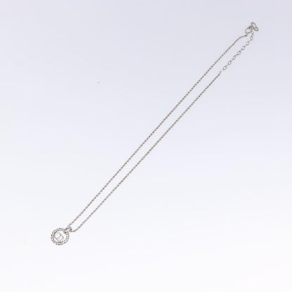 Christian Dior CD Round Pendant Necklace Metal, SILVER, METAL, Necklace
