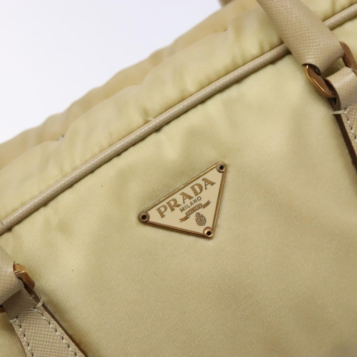 Prada Vintage Zip Handbag Tessuto, BEIGE, NYLON, Handbag