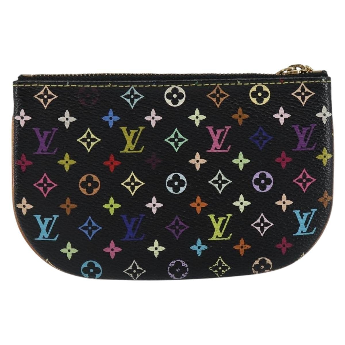 Louis Vuitton Pochette Accessoires Monogram Multicolor, BLACK, CANVAS, Clutche & pouche