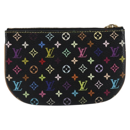 Louis Vuitton Pochette Accessoires Monogram Multicolor, BLACK, CANVAS, Clutche & pouche