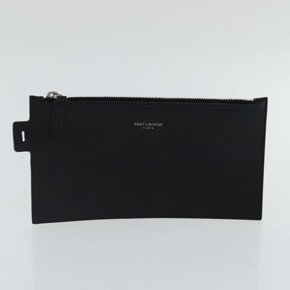 Saint Laurent Shopper Tote Leather, BLACK, LEATHER, Tote bag