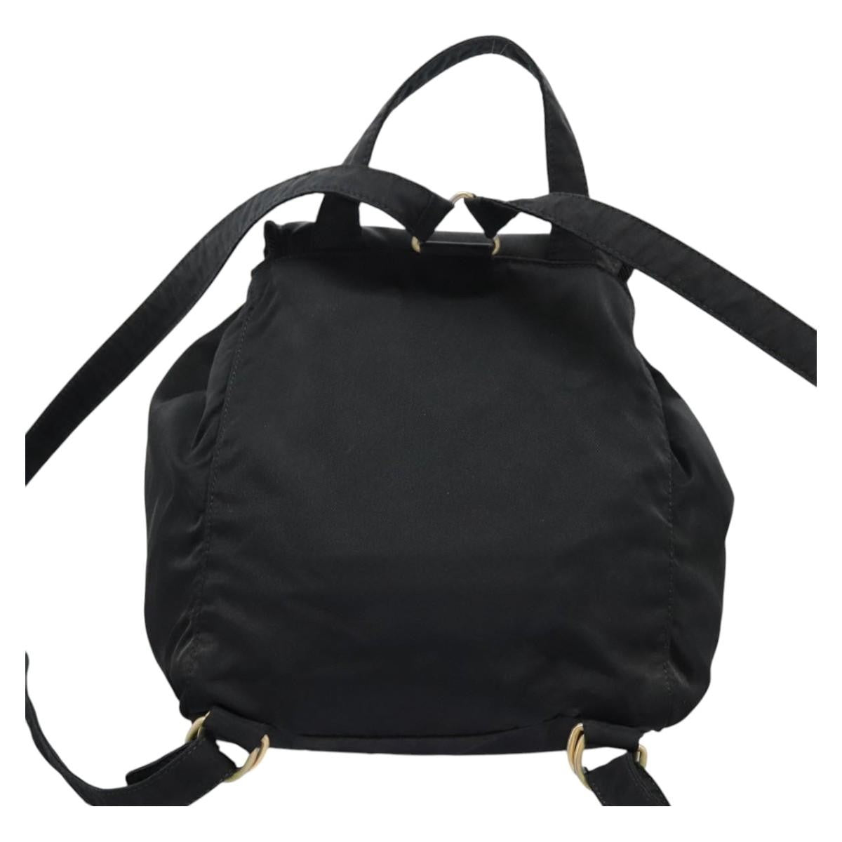 Prada Flap Drawstring Backpack Tessuto, BLACK, NYLON, Backpack
