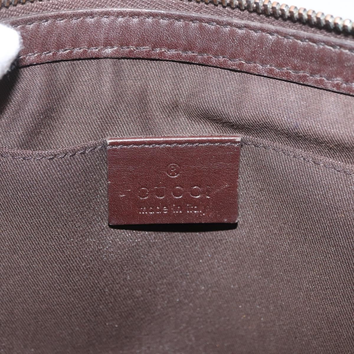 Gucci Zip Pouch Leather, BROWN, LEATHER, Clutche & pouche