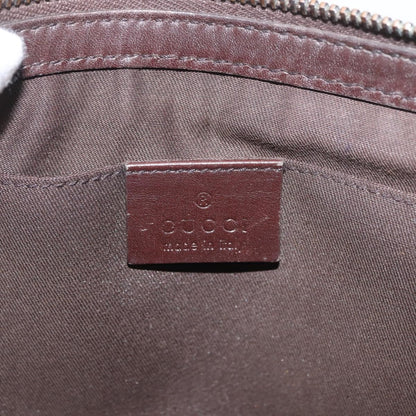 Gucci Zip Pouch Leather, BROWN, LEATHER, Clutche & pouche