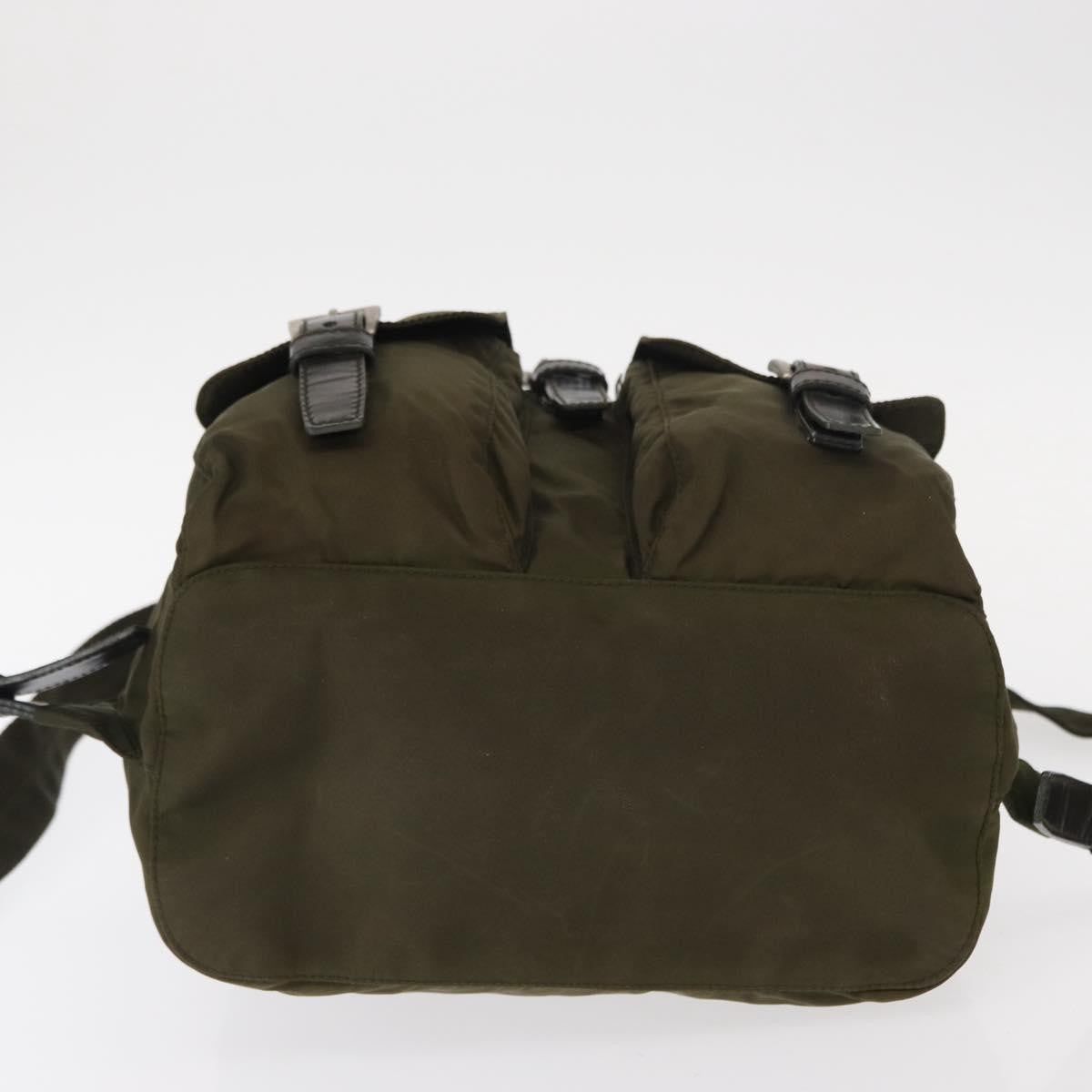 Prada Double Front Pocket Backpack Tessuto, KHAKI, NYLON, Backpack