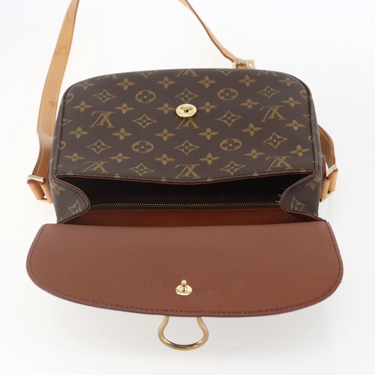 Louis Vuitton Saint Cloud Handbag Monogram Canvas, BROWN, CANVAS, Shoulder bag