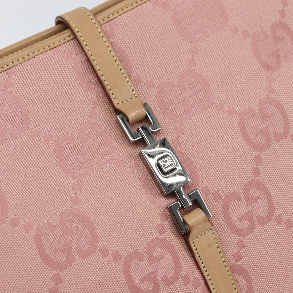 Gucci Vintage Jackie Handbag Canvas, PINK, CANVAS, Handbag