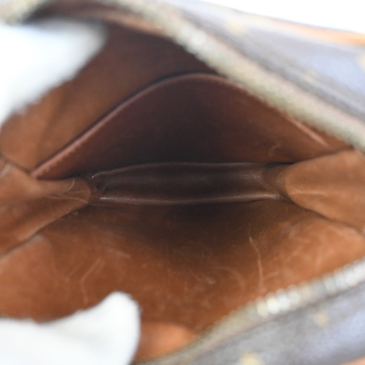 Louis Vuitton Danube Handbag Monogram Canvas, BROWN, LEATHER, Shoulder bag