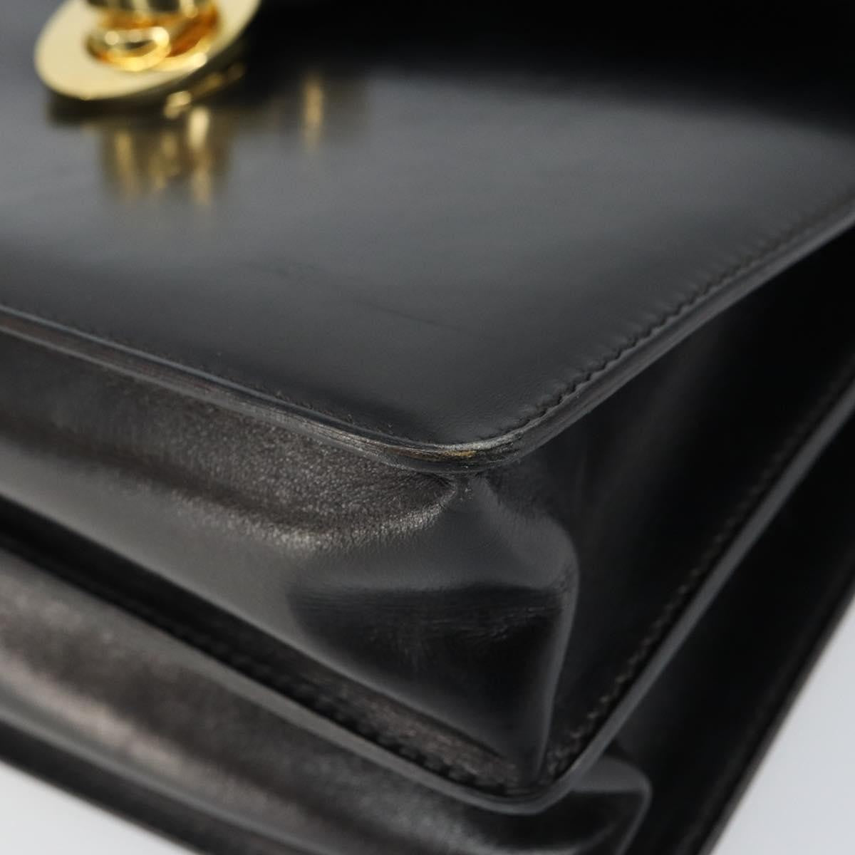 Gucci Vintage Handbag Leather, BLACK, LEATHER, Handbag