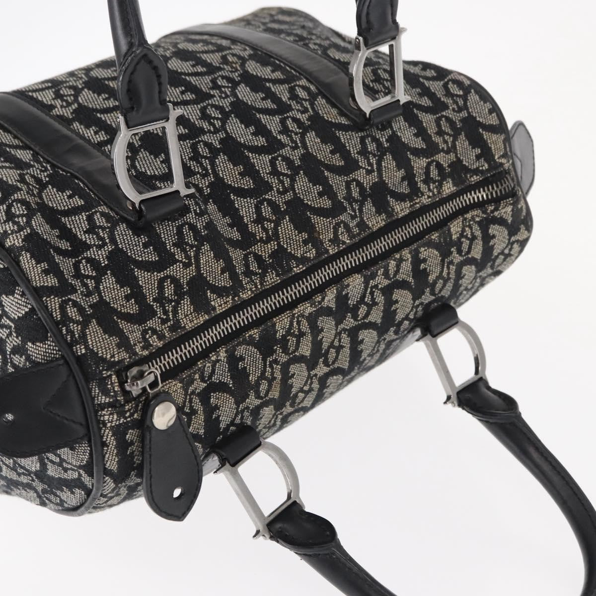 Christian Dior Vintage Trotter Boston Bag Diorissimo Canvas, BLACK, CANVAS, Travel bag