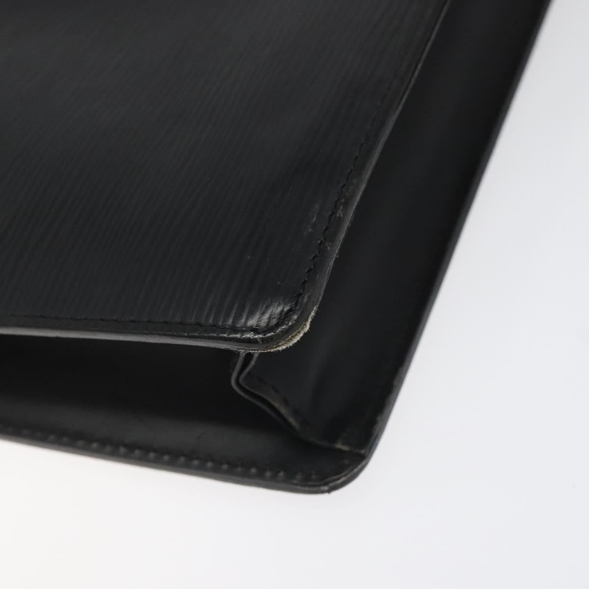 Louis Vuitton Pochette Homme Epi Leather, BLACK, LEATHER, Clutche & pouche