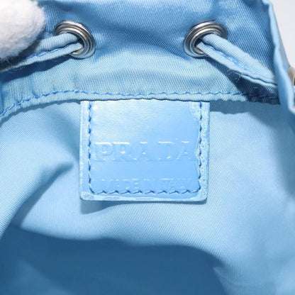 Prada Drawstring Wristlet Bucket Bag Tessuto, BLUE, NYLON, Clutche & pouche
