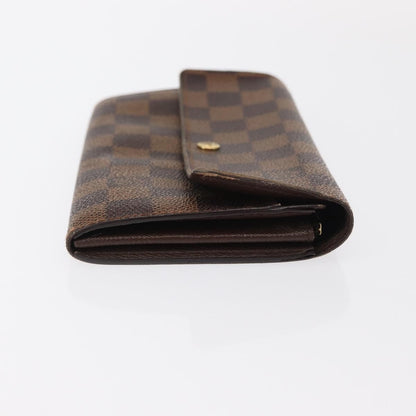 Louis Vuitton Sarah Wallet NM Damier, BROWN, CANVAS, Wallets