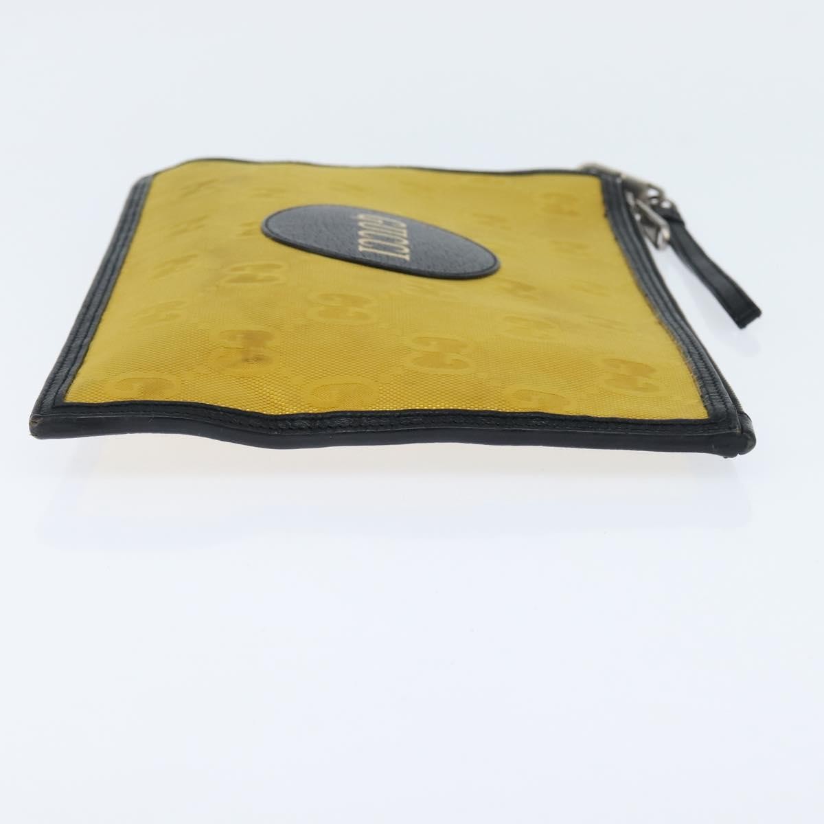 Gucci Off The Grid Zip Pouch GG Econyl, YELLOW, CANVAS, Clutche & pouche