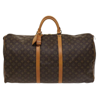 Louis Vuitton Keepall Bag Monogram Canvas, BROWN, CANVAS, Travel bag
