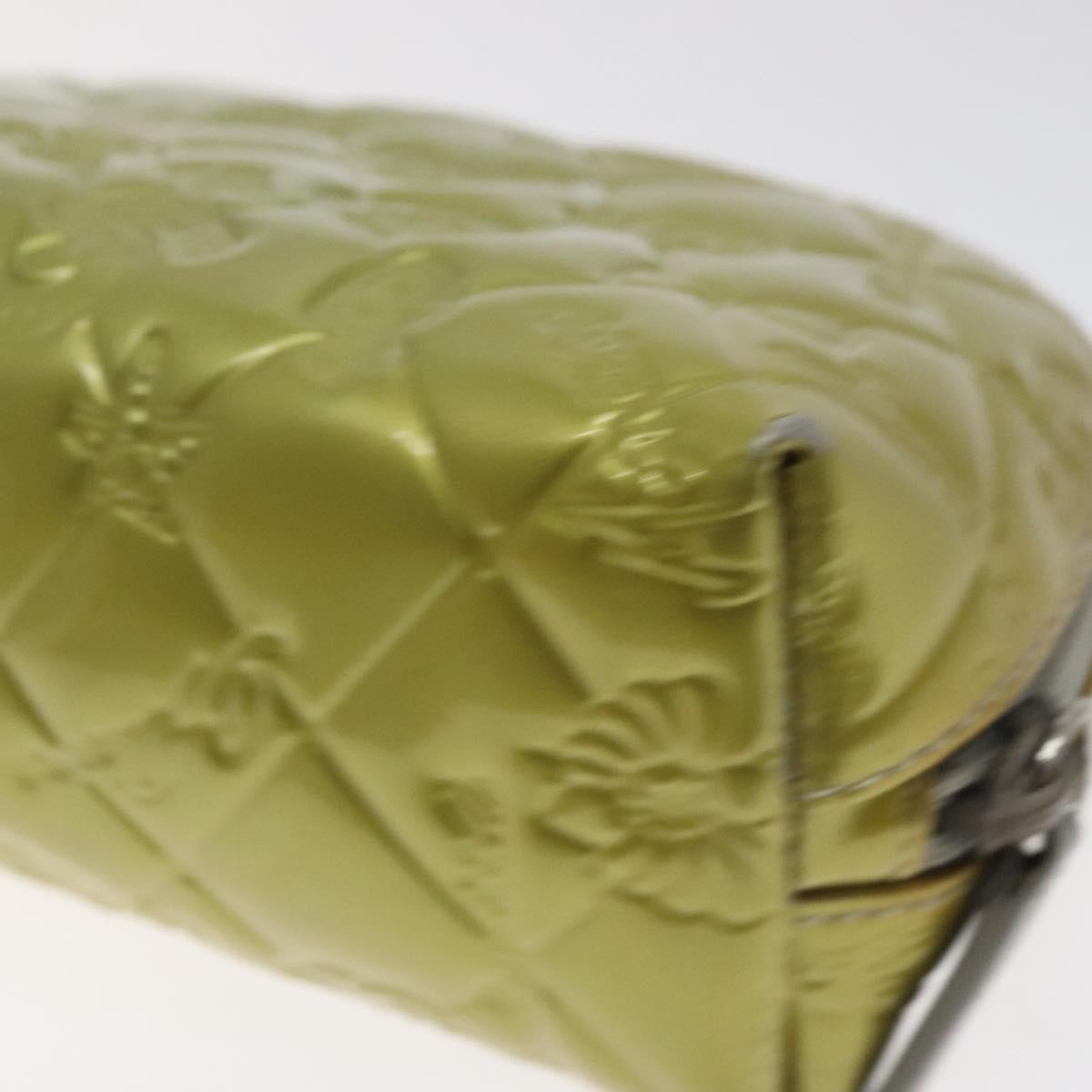 Chanel Vintage Clutch Pleated Leather, GOLD, PATENT_LEATHER, Clutche & pouche