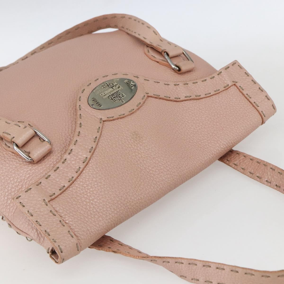 Fendi Selleria Tote Leather, PINK, LEATHER, Tote bag