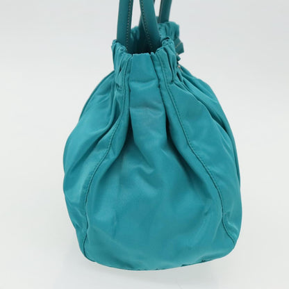 Prada Bow Convertible Tote Tessuto, TURQUOISE, NYLON, Tote bag