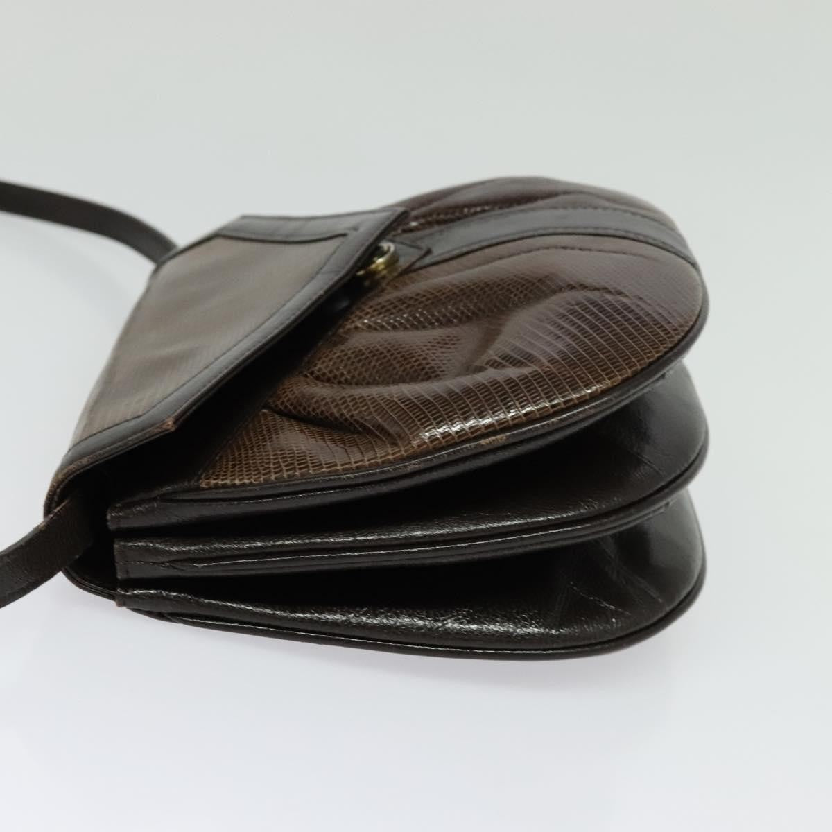 Saint Laurent Vintage Shoulder Bag Leather, BROWN, LEATHER, Shoulder bag