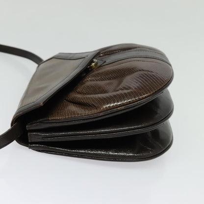 Saint Laurent Vintage Shoulder Bag Leather, BROWN, LEATHER, Shoulder bag