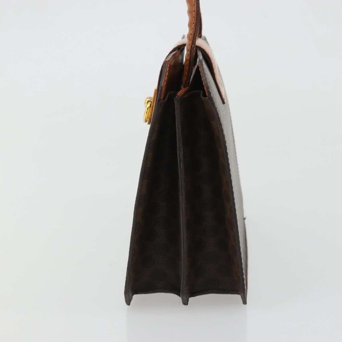Celine Vintage Macadam Handbag Canvas, Brown, Canvas, Handbag