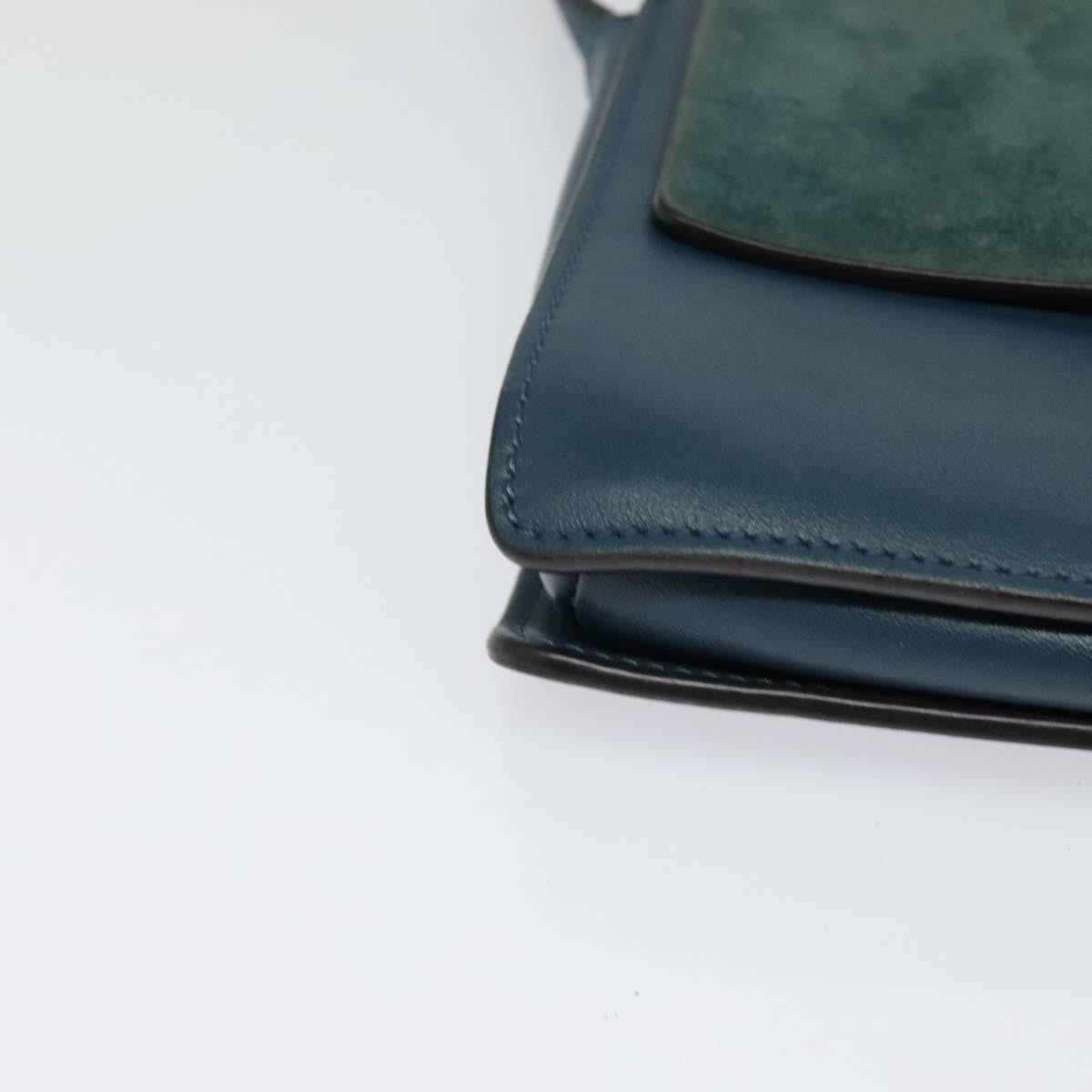 Chloe Faye Crossbody Leather and Suede, Blue, Suede, Handbag