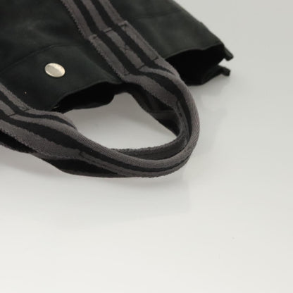 Hermes Fourre Tout Tote Canvas, BLACK, CANVAS, Tote bag