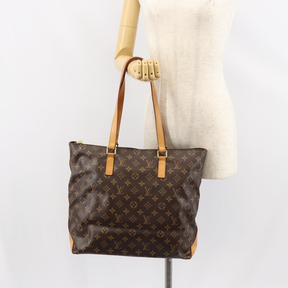Louis Vuitton Cabas Mezzo Monogram Canvas, BROWN, CANVAS, Tote bag