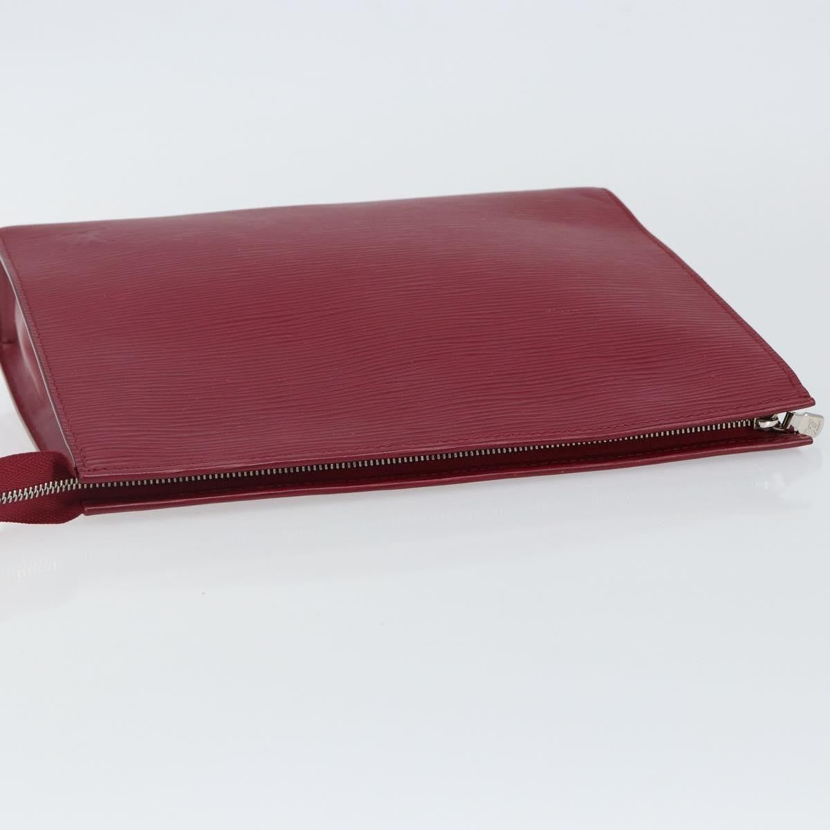 Louis Vuitton Toiletry Pouch Epi Leather, BURGUNDY, LEATHER, Toiletry Case