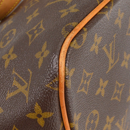 Louis Vuitton Palermo Handbag Monogram Canvas, BROWN, CANVAS, Tote bag