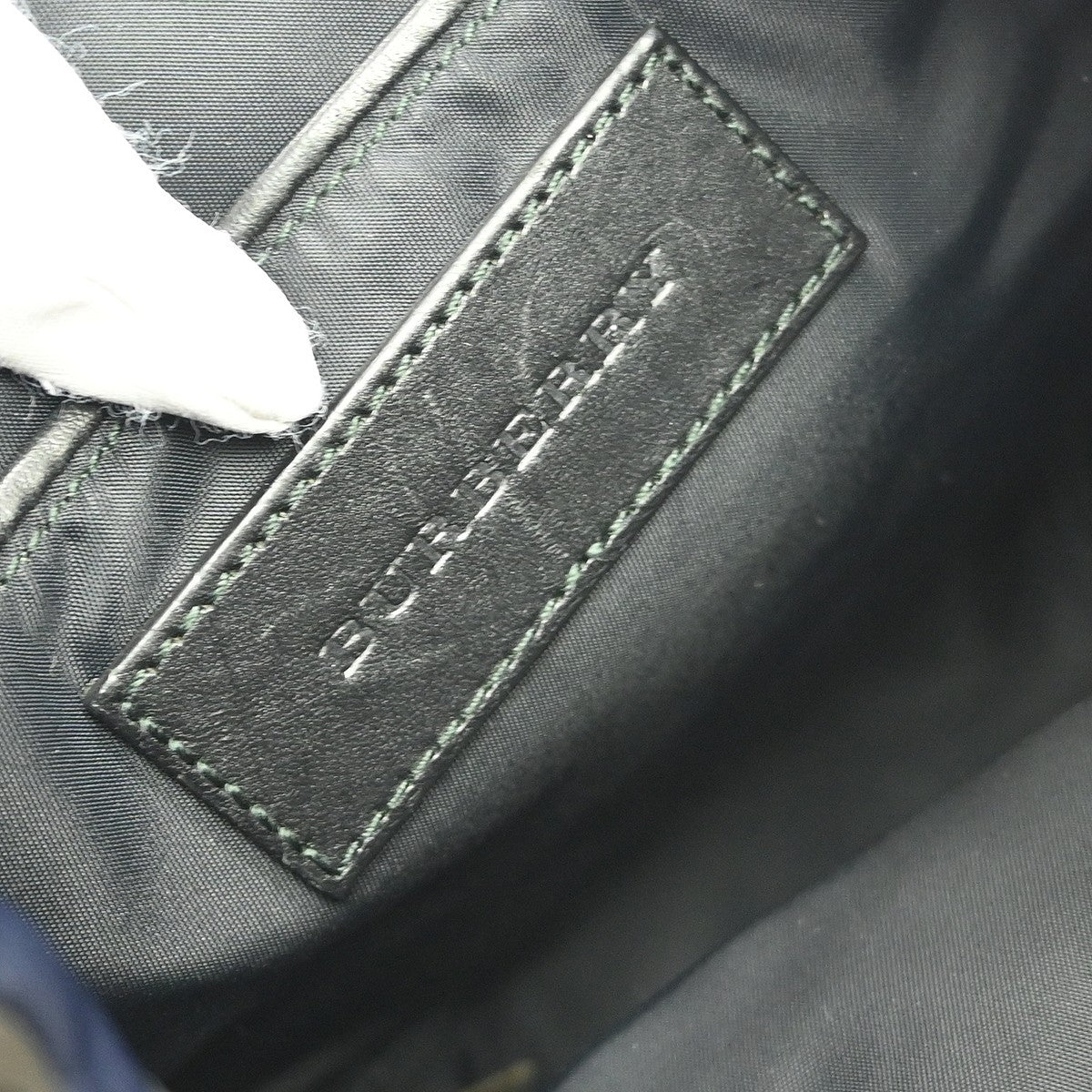 Burberry Logo Rucksack Backpack Nylon with Leather, NAVY, NYLON, Backpack