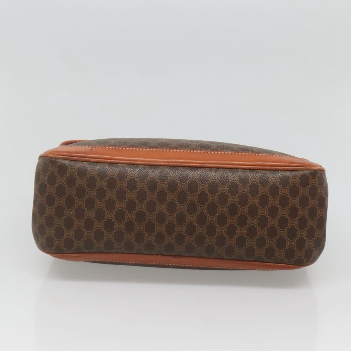 Celine Macadam Handbag Macadam with leather, BROWN, CANVAS, Handbag