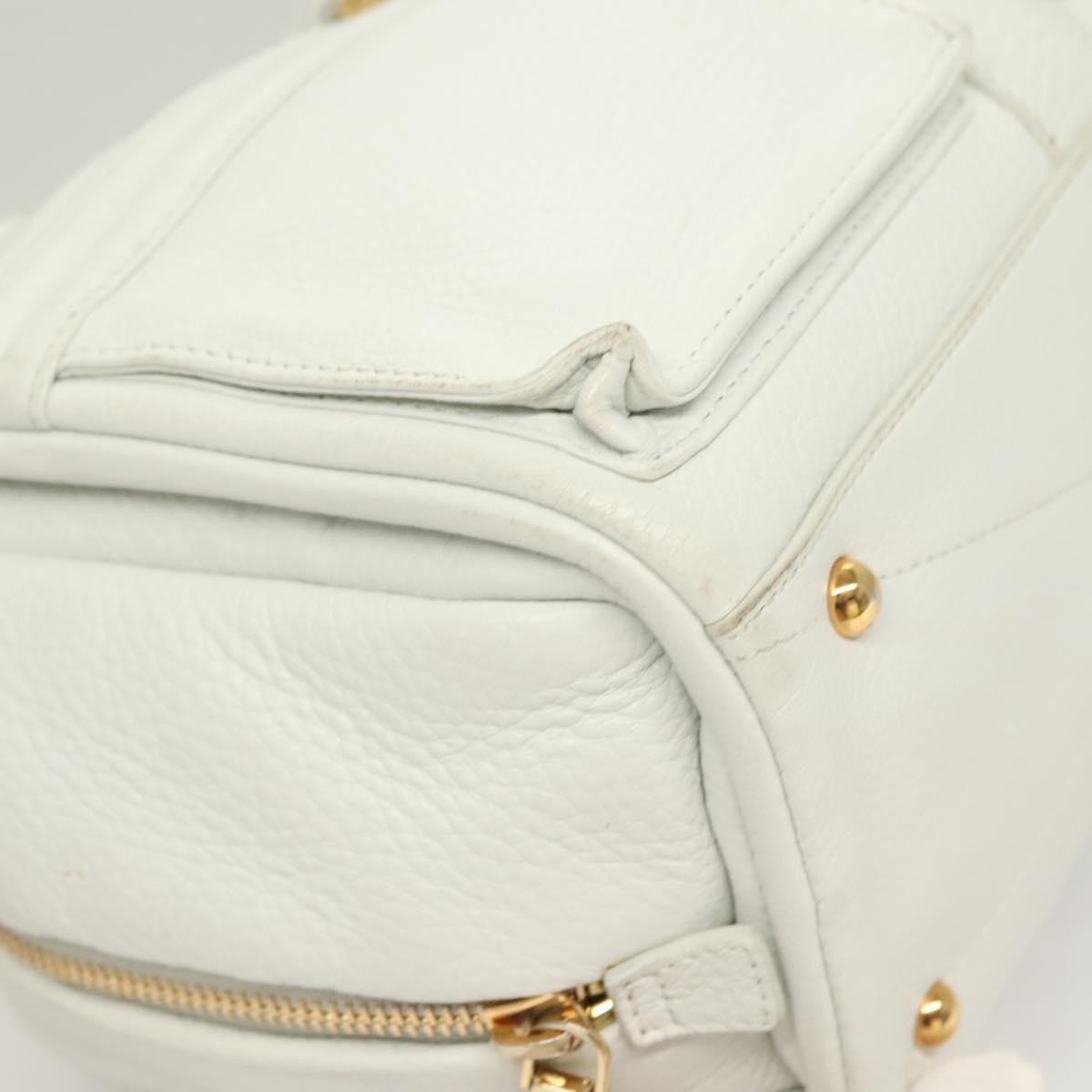 Loewe Chain Roller Handbag Leather, WHITE, LEATHER, Shoulder bag