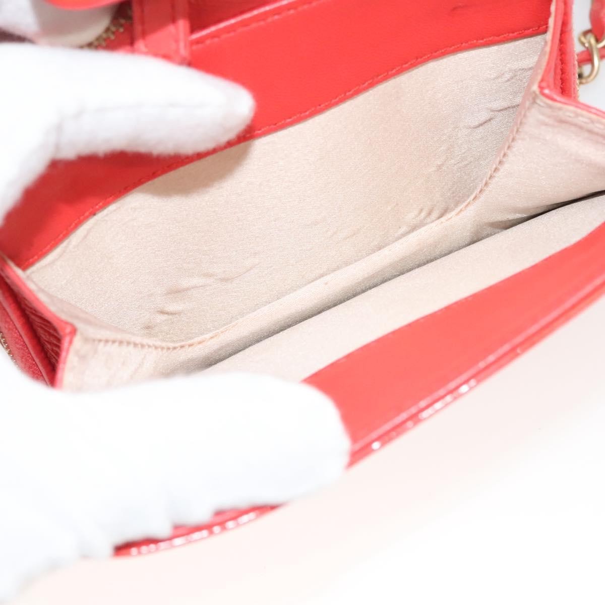 Chanel Reissue 2.55 Square Zip Around Card Holder Wallet Quilted Aged Calfskin, ORANGE, PATENT_LEATHER, Wallets