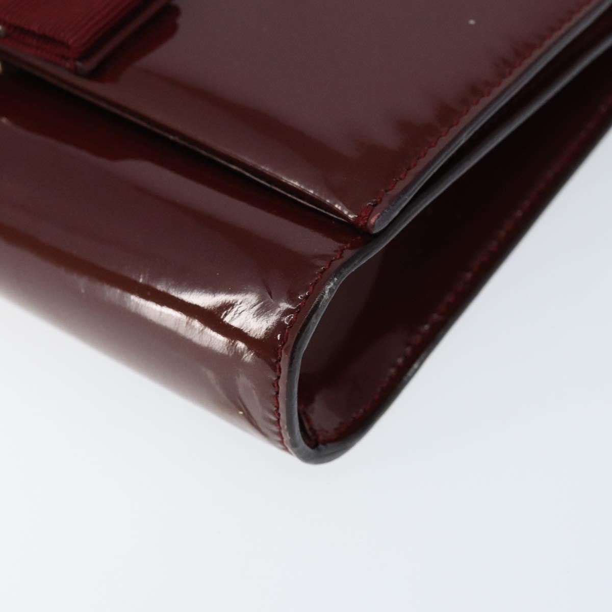 Salvatore Ferragamo Vala Chain Shoulder bag Patent leather, RED, PATENT_LEATHER, Shoulder bag