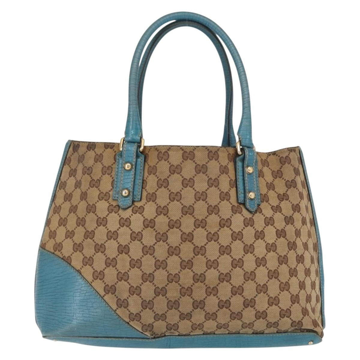 Gucci Hasler Tote GG Canvas, BEIGE, CANVAS, Tote bag