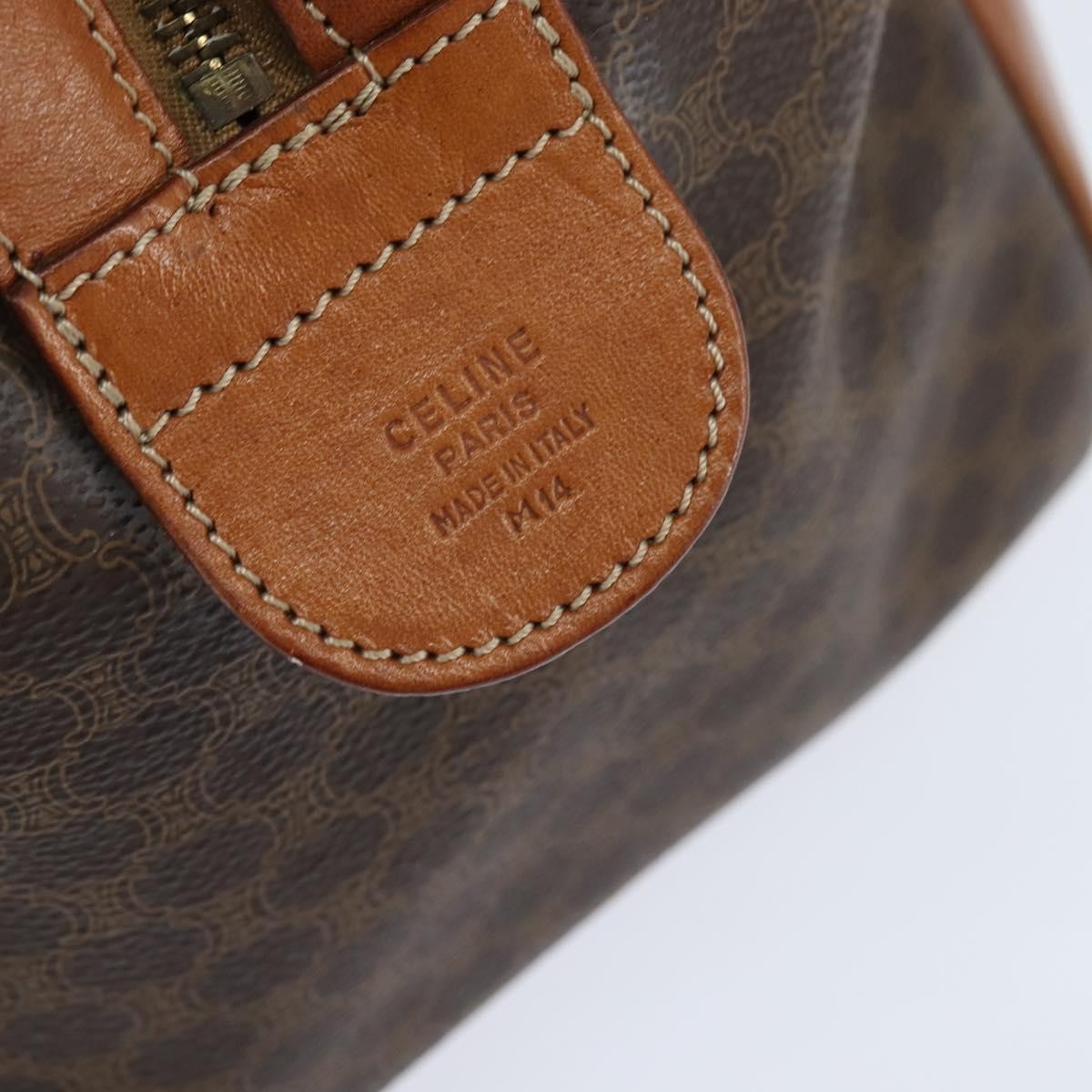 Celine Vintage Boston Bag Macadam Coated Canvas, BROWN, CANVAS, Travel bag