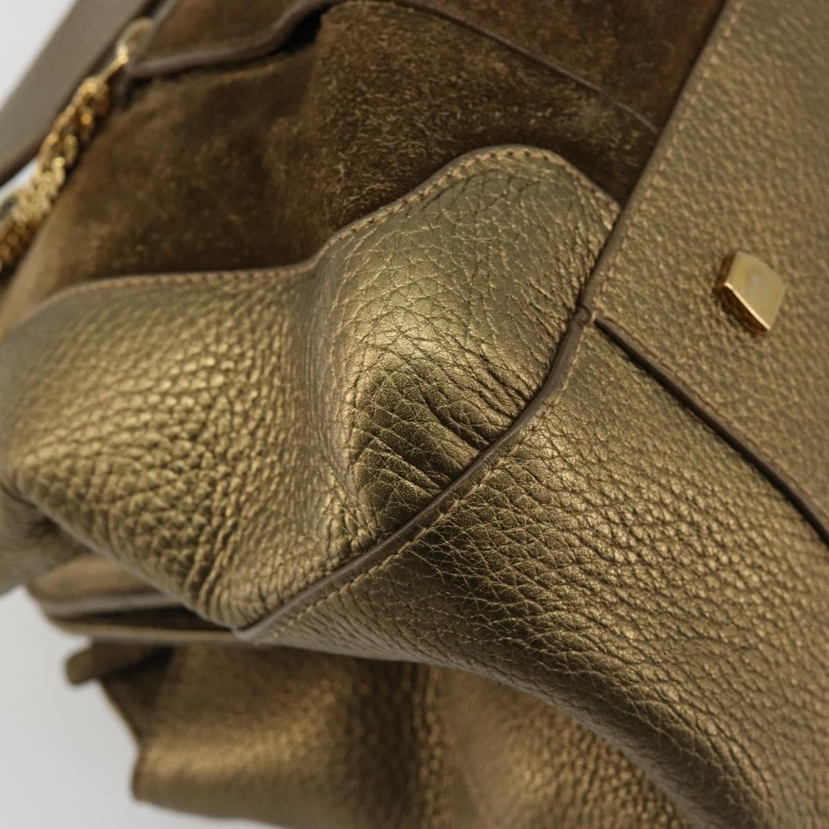 cartier Chain Ladonia Shoulder Bag Leather, Gold, Suede, Tote Bag